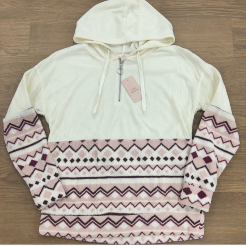 🤍🩷 Como Vintage Large Fleece Pullover🩷🤍